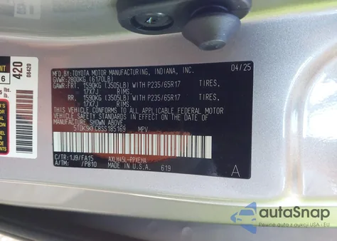 2025 Toyota Sienna Le from USA, damaged, VIN 5TDKSKFC8SS185169